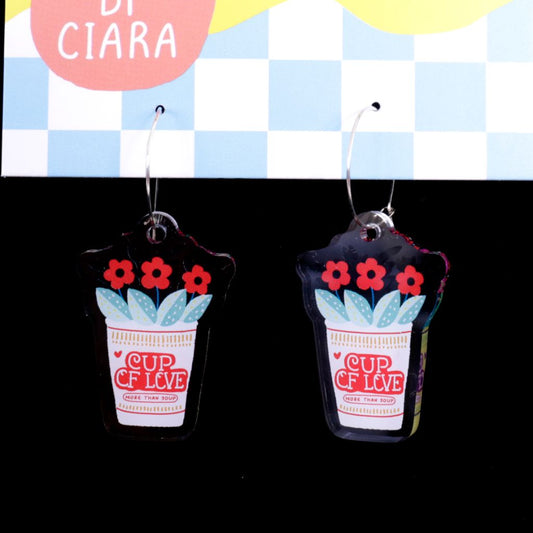 Acrylic Cup of Love Earrings