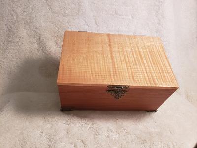 Wood Treasure Jewelry Box with Hidden Compartment