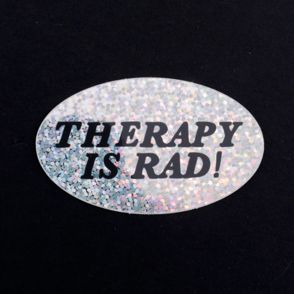 Therapy is Rad - Holographic Sticker