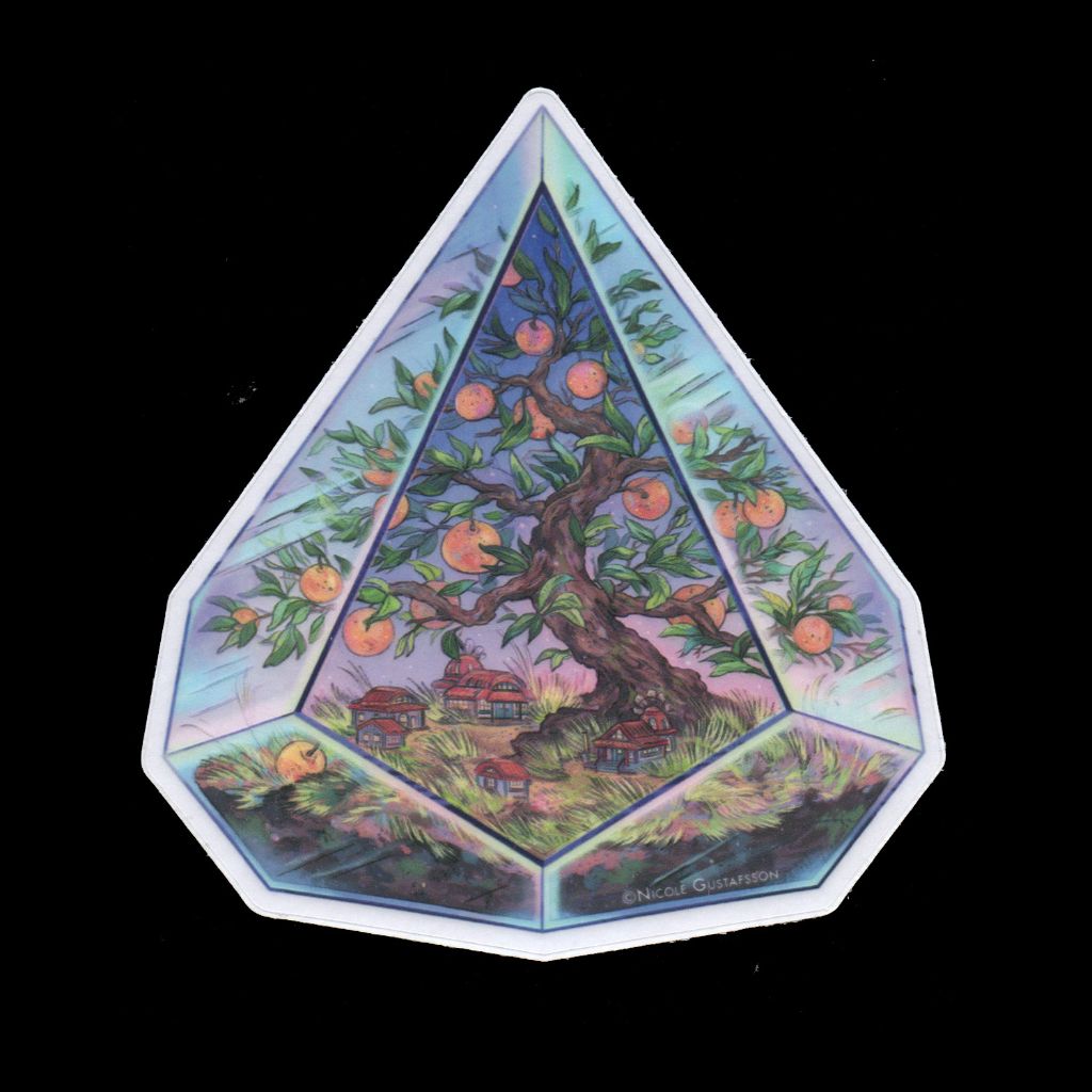 Orange Tree Terrarium Sticker