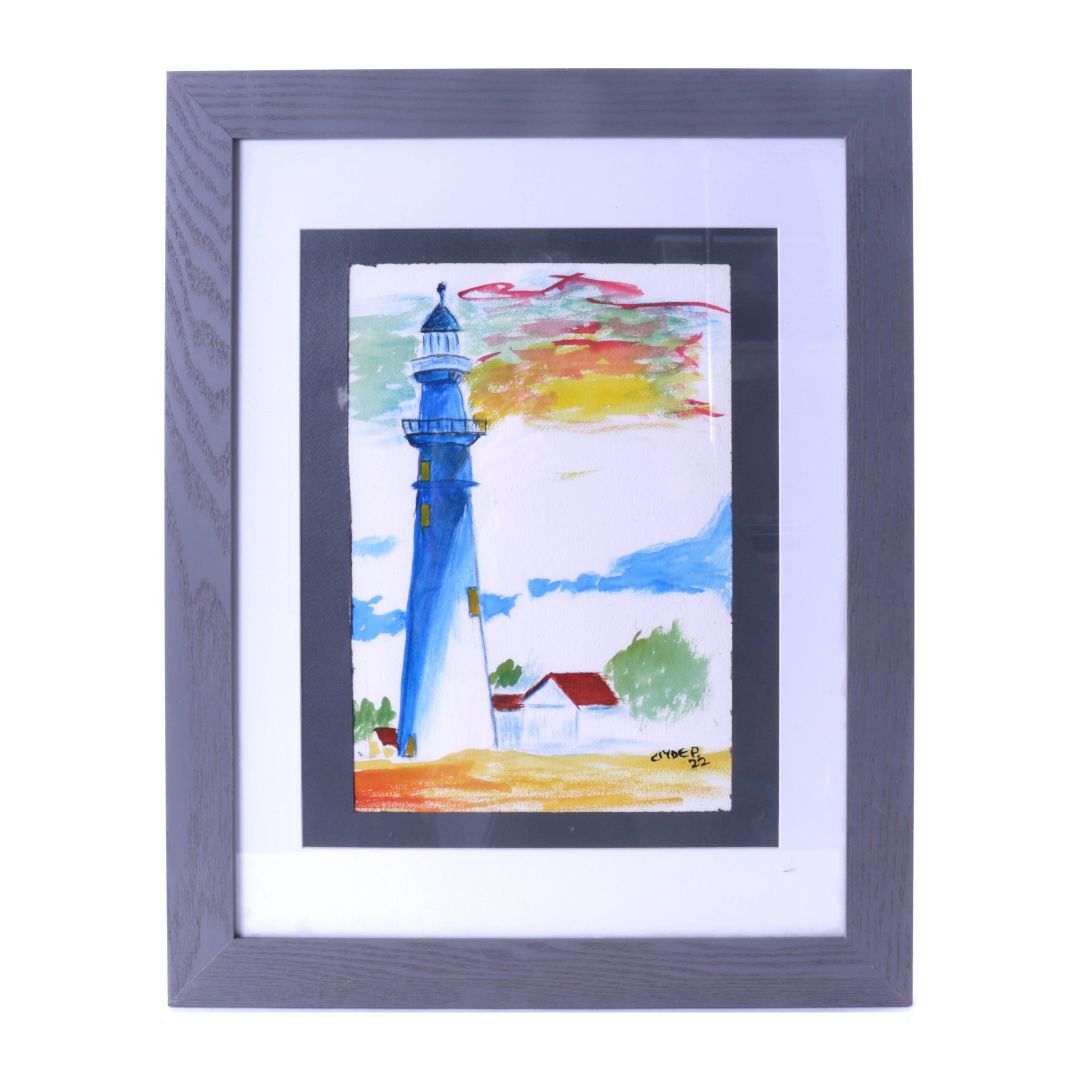 Main Lighthouse - Original Framed Watercolor