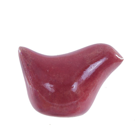 Mini Jelly Bean Bird - Red Porcelain