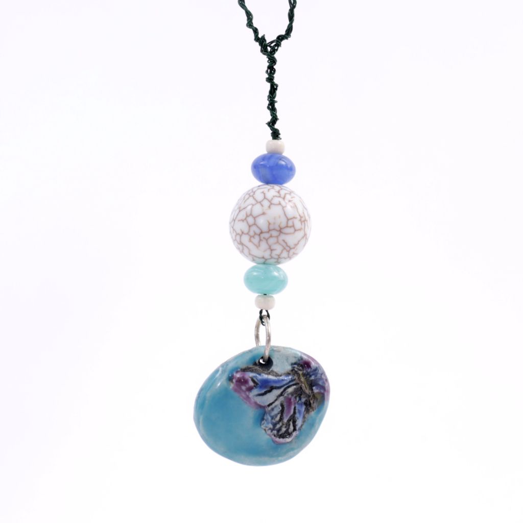 Blue Porcelain Butterfly Goddess Bauble Hanging