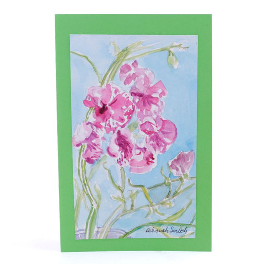 So Sweet Peas Original Watercolor Card