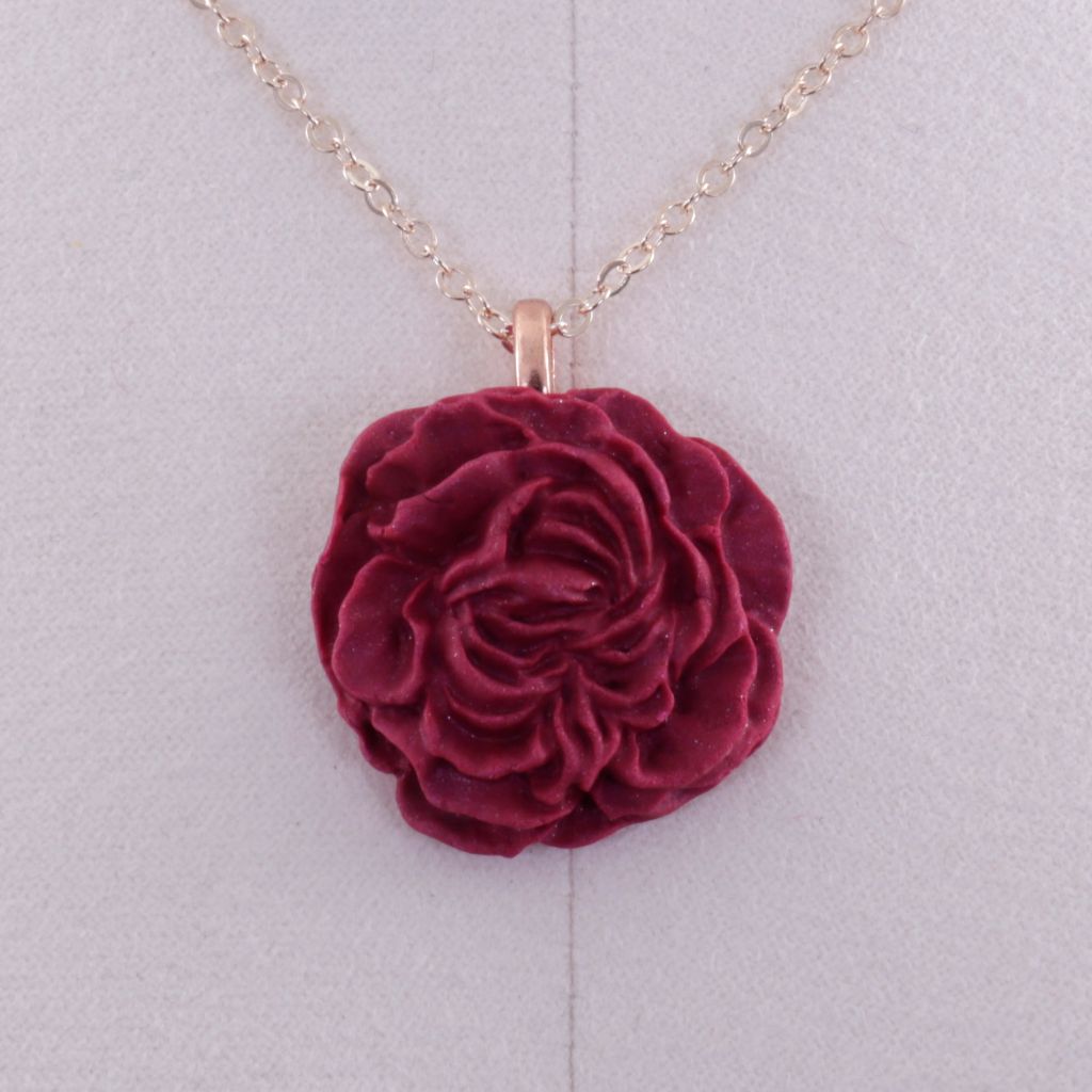 Floral Polymer Clay Necklace