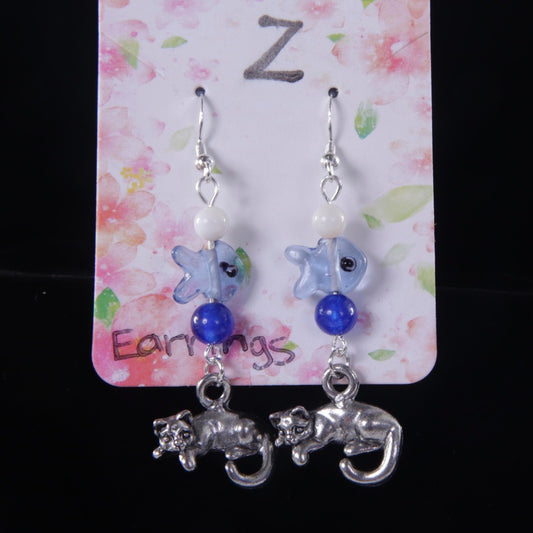 Kitty Dangle Earrings