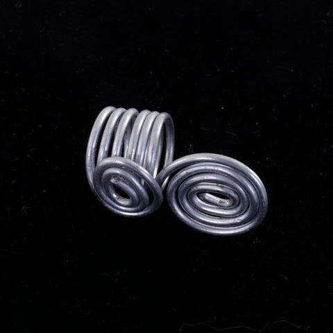 Spiral Silver Toned Metal Wire Hair Charm