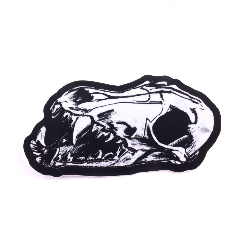 Red Fox Skull Sticker