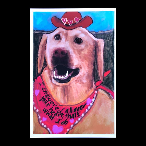 Cow Dogs - Postcard