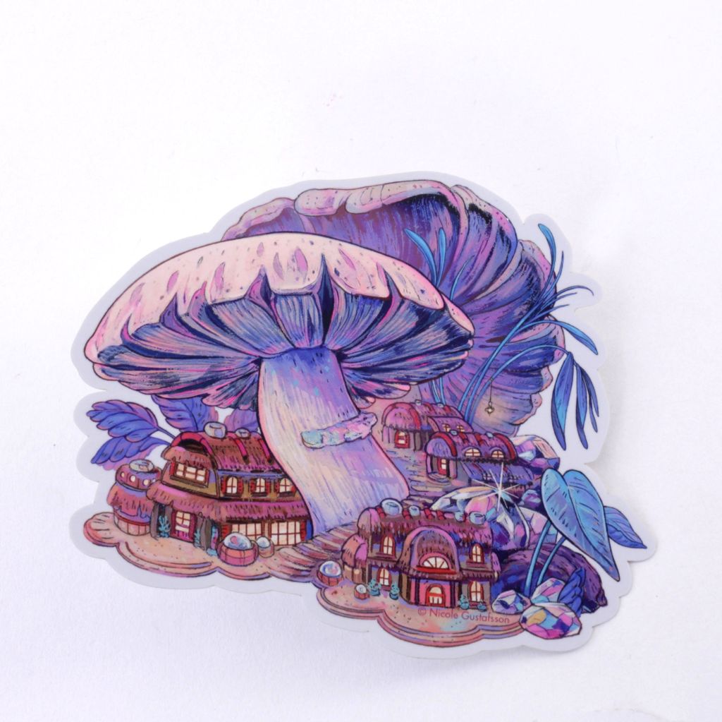 Metallic Mushroom Grove Sticker