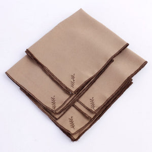 Brown Embroidered Napkins