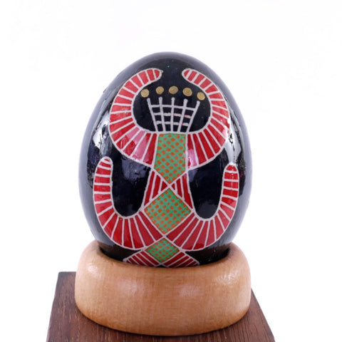 Pysanky Spirit Egg - Folk Art - Black & Red