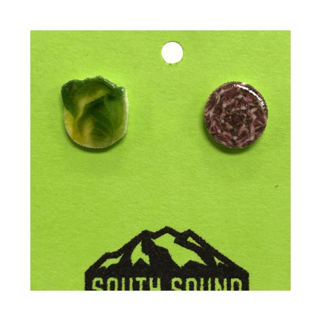 Cabbage Stud Earrings