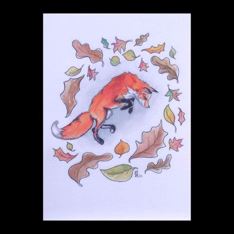 Fox Seasons: Autumnal Equinox - 5 x 7 Print