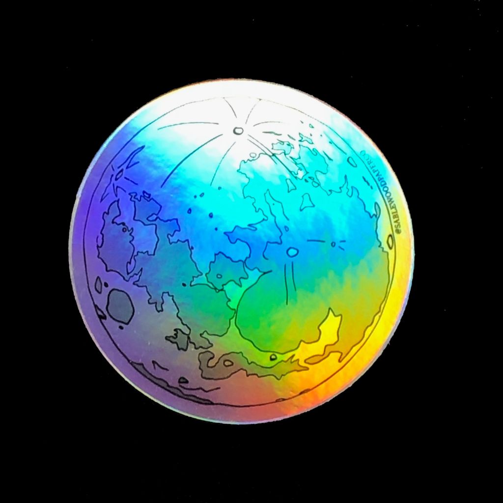 Holographic Moon Sticker