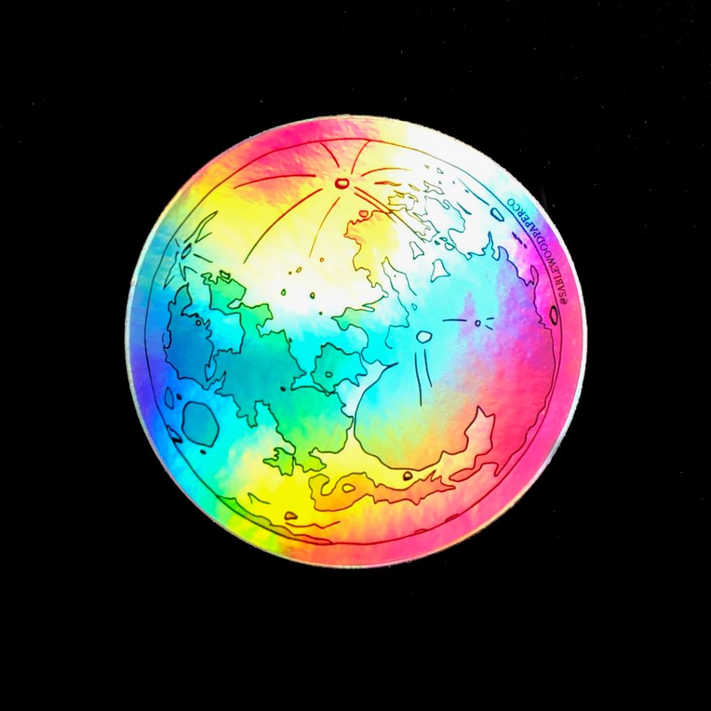 Holographic Moon Sticker