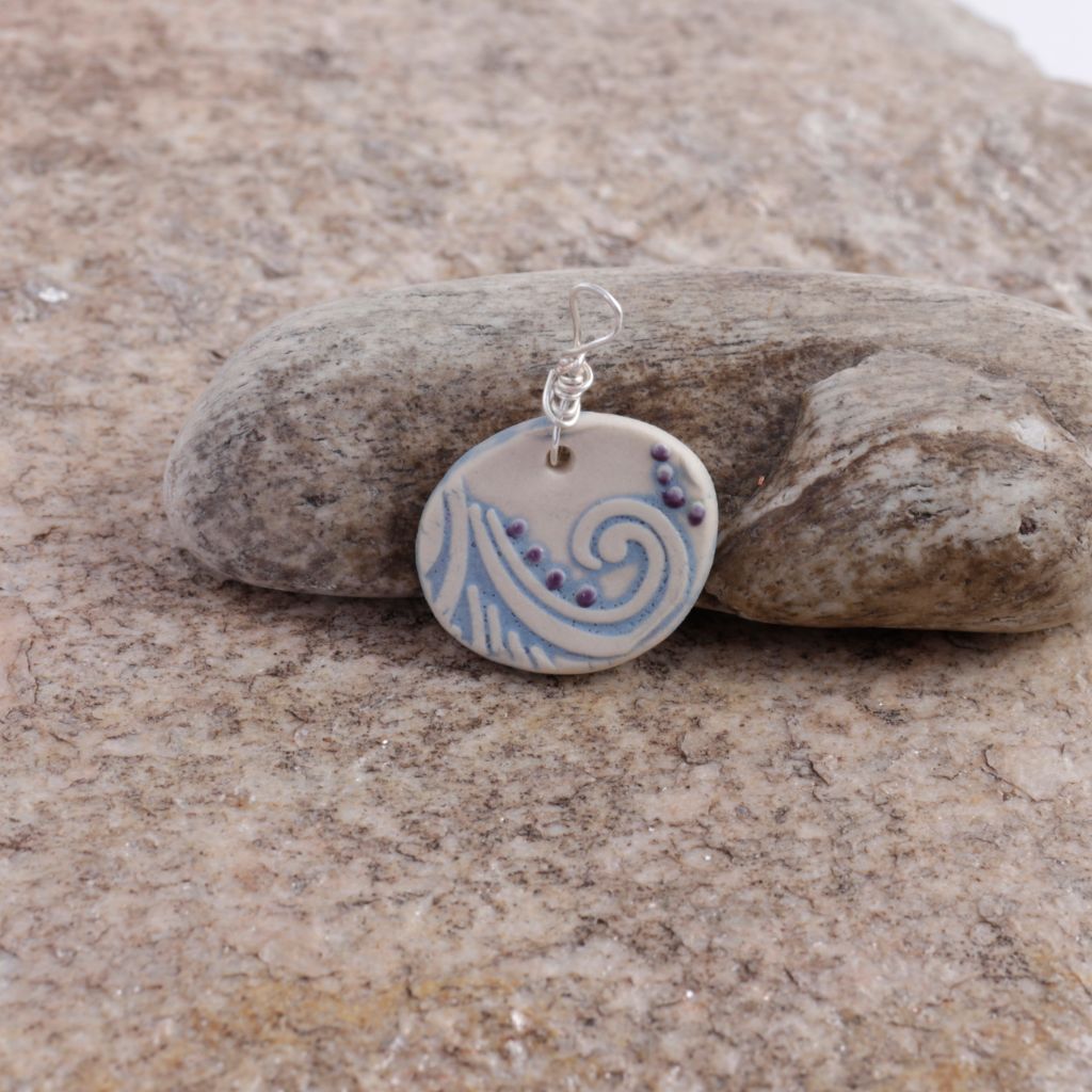 Swirl Porcelain Charm