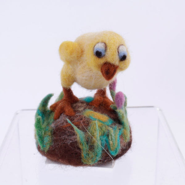 Baby Chick Needle Felted Wool Woolly One