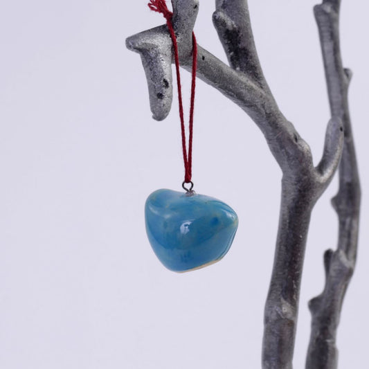 Blue Porcelain Bird Ornament