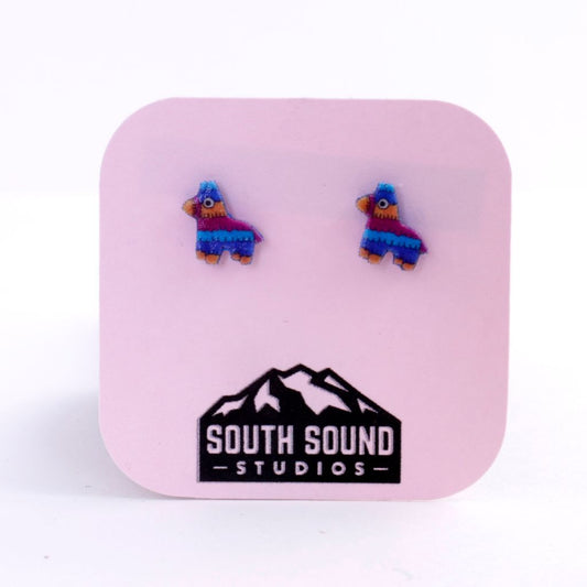 Multi Color Pinata Stud Earrings