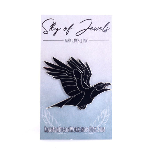 Enamel Crow Pin