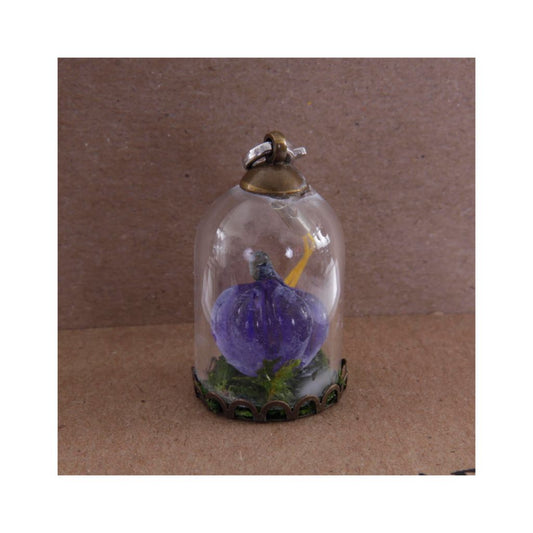 Glass Pumpkin Garden Keychain