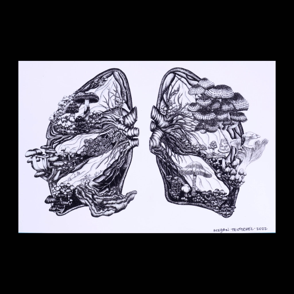 Mushroom Lungs Print 9 x 6