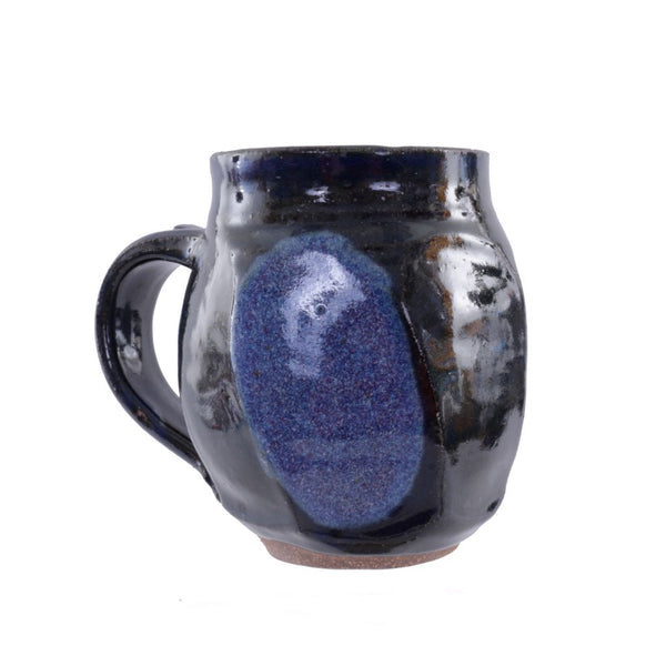 Handcrafted Pottery Mug Blue Charcoal
