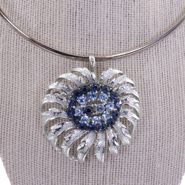 Upcycled Rhinestone Brooch Necklace