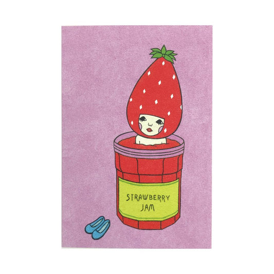 Strawberry Jam Bath Postcard