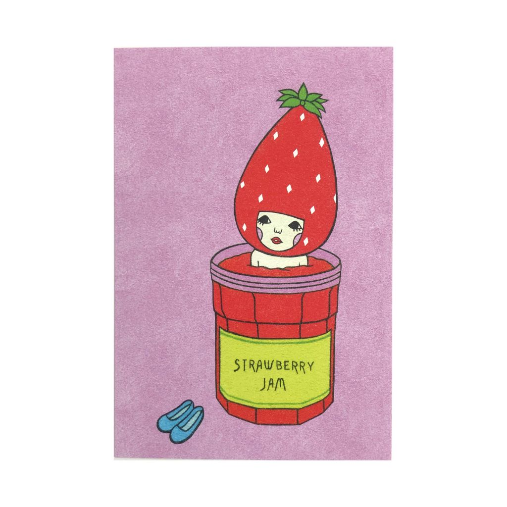 Strawberry Jam Bath Postcard