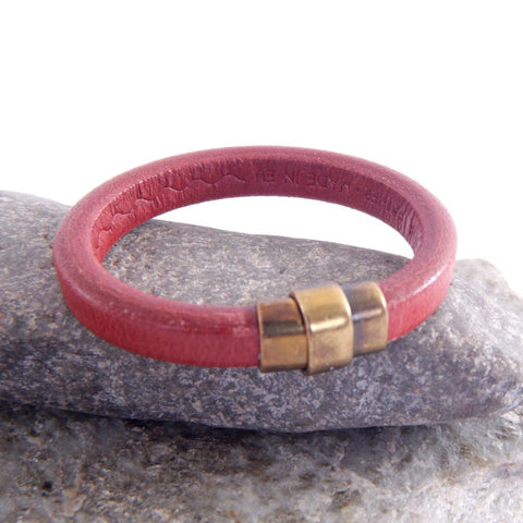 Red Licorice Leather Bracelet