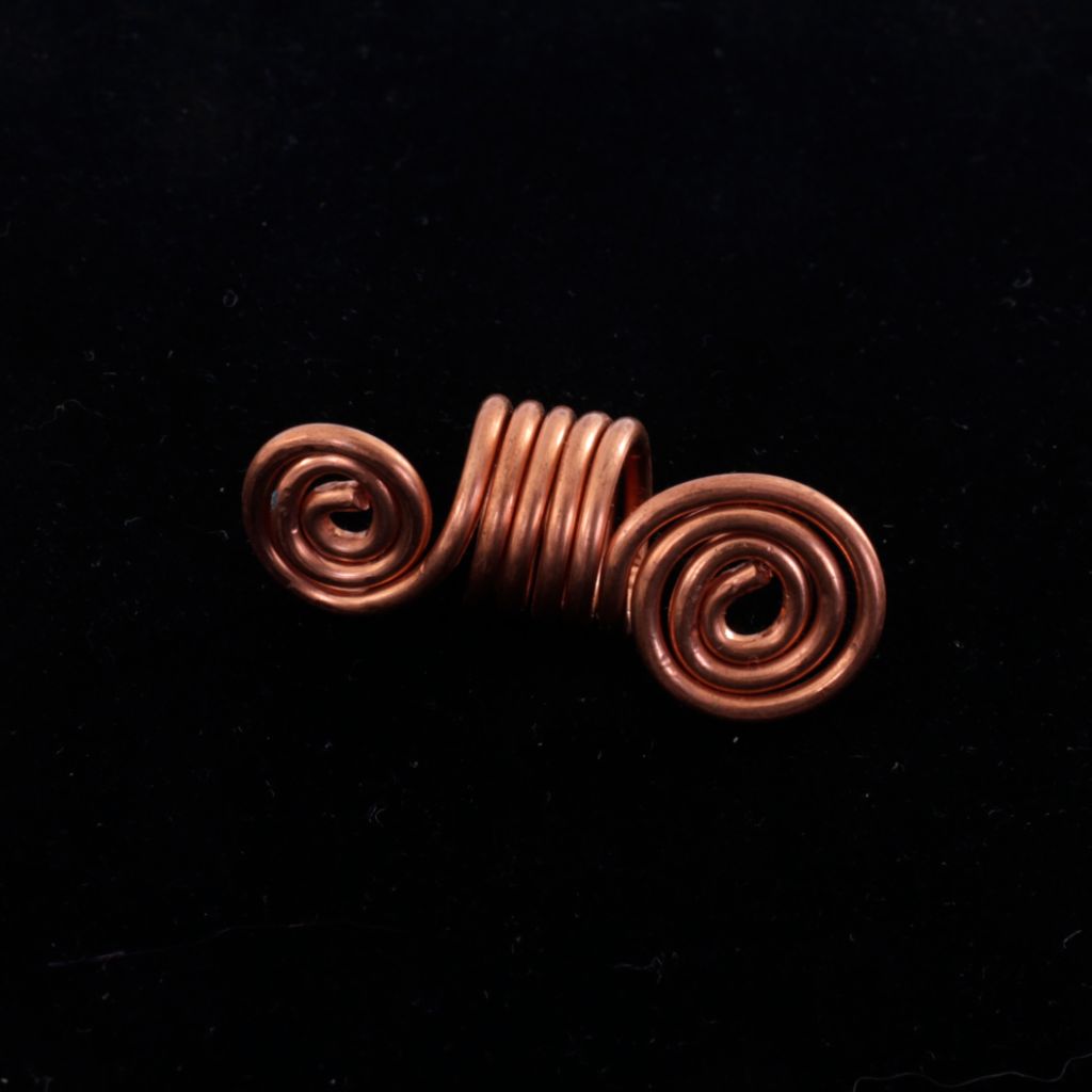 Spiral Copper Wire Hair Charm