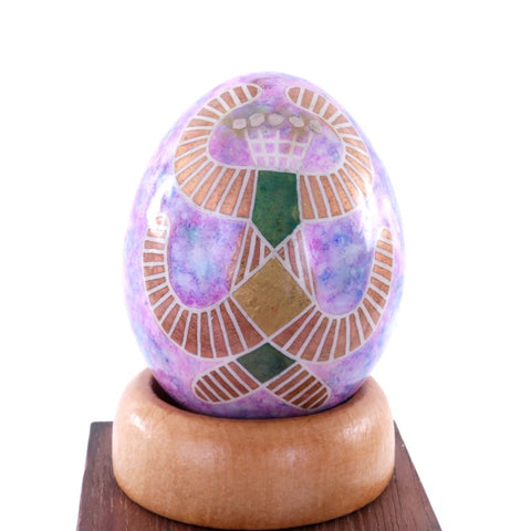Pysanky Spirit Egg - Folk Art - Purple