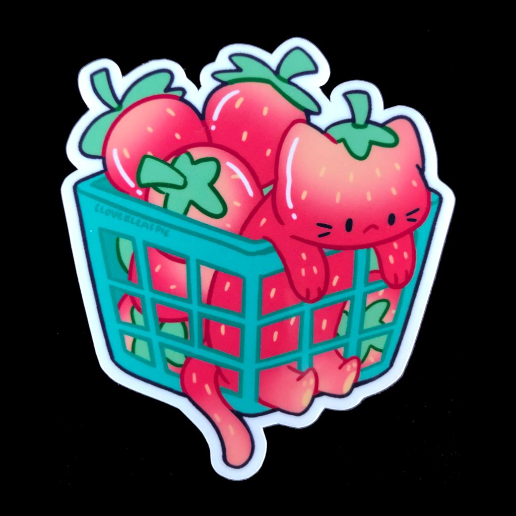 Strawberry Cat Sticker