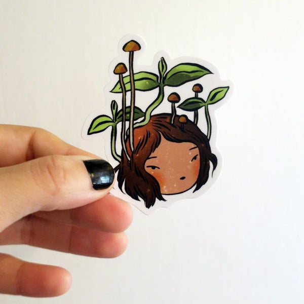 Sprout Little Seedling Girl Sticker