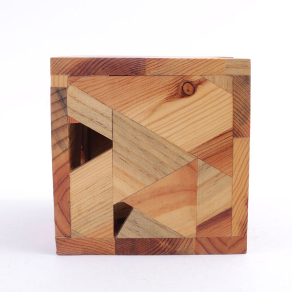 Wood Art Stand Cube