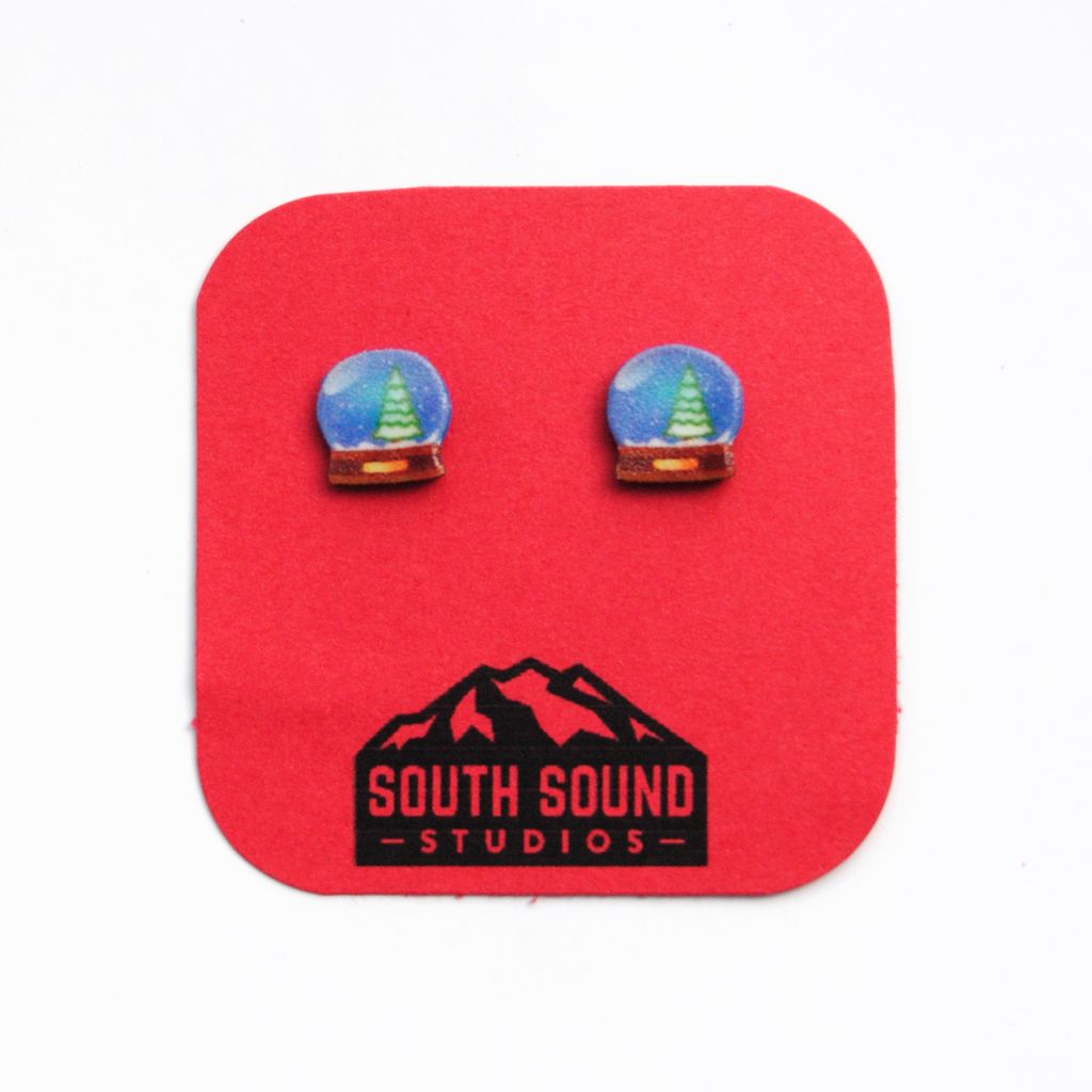 Snowglobe Stud Earrings