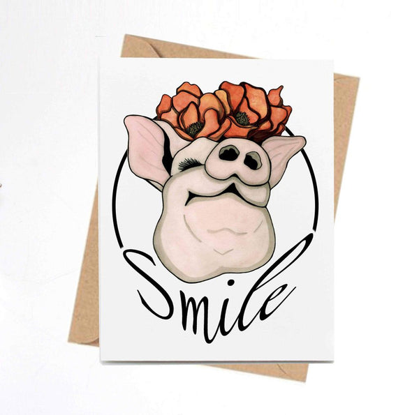 Poppy Pig - Greeting Card
