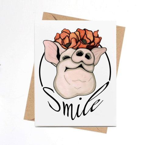 Poppy Pig - Greeting Card