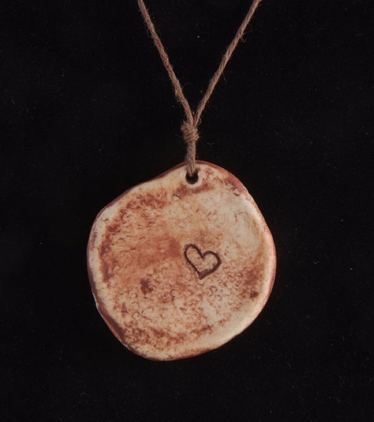 Brown Ceramic Pendant Necklace