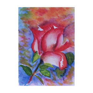 Sunset Rose - Watercolor Card