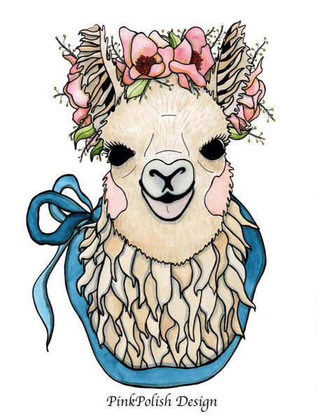 Mamma Llama Art Print