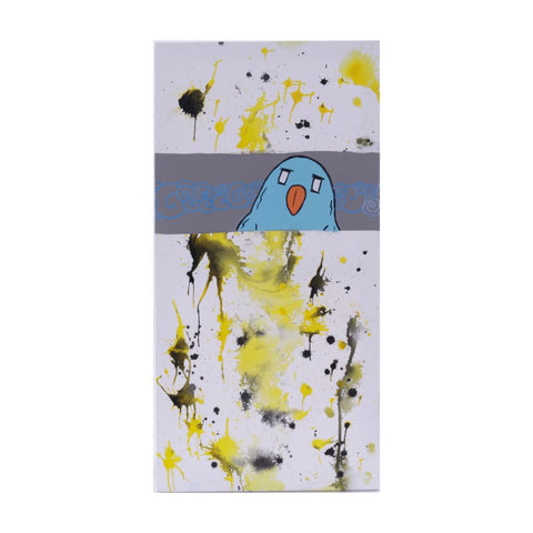 Whimsical Blue Bird Acrylic Painting