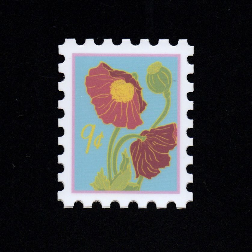 Poppie Stamp Sticker