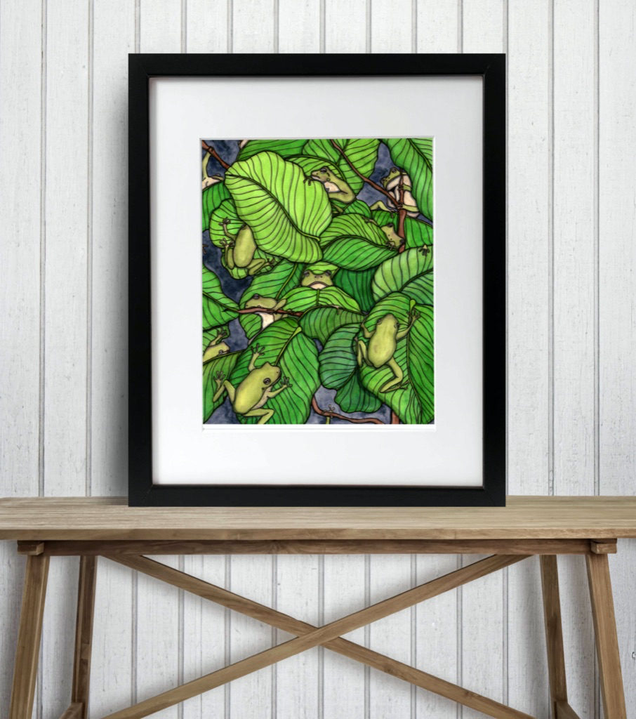 Knot of Frogs Art Print