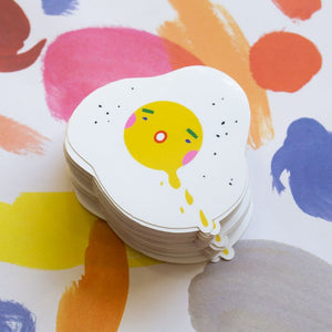 Runny Egg Glossy Vinyl Sticker