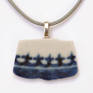 Blue Willow Upcycled Ceramic Pendant