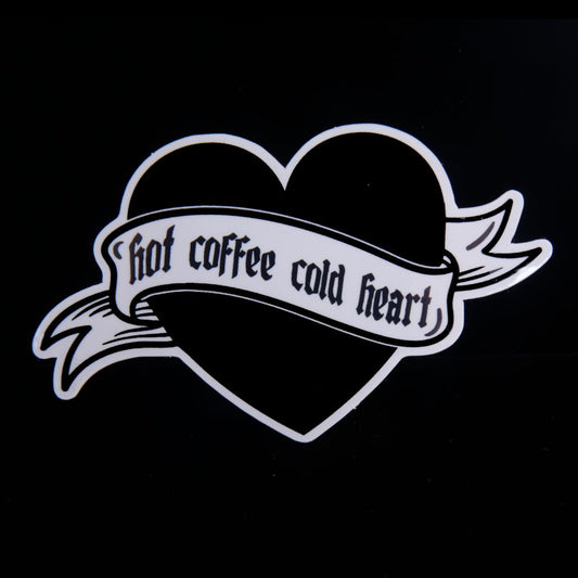 Hot Coffee Cold Heart Sticker