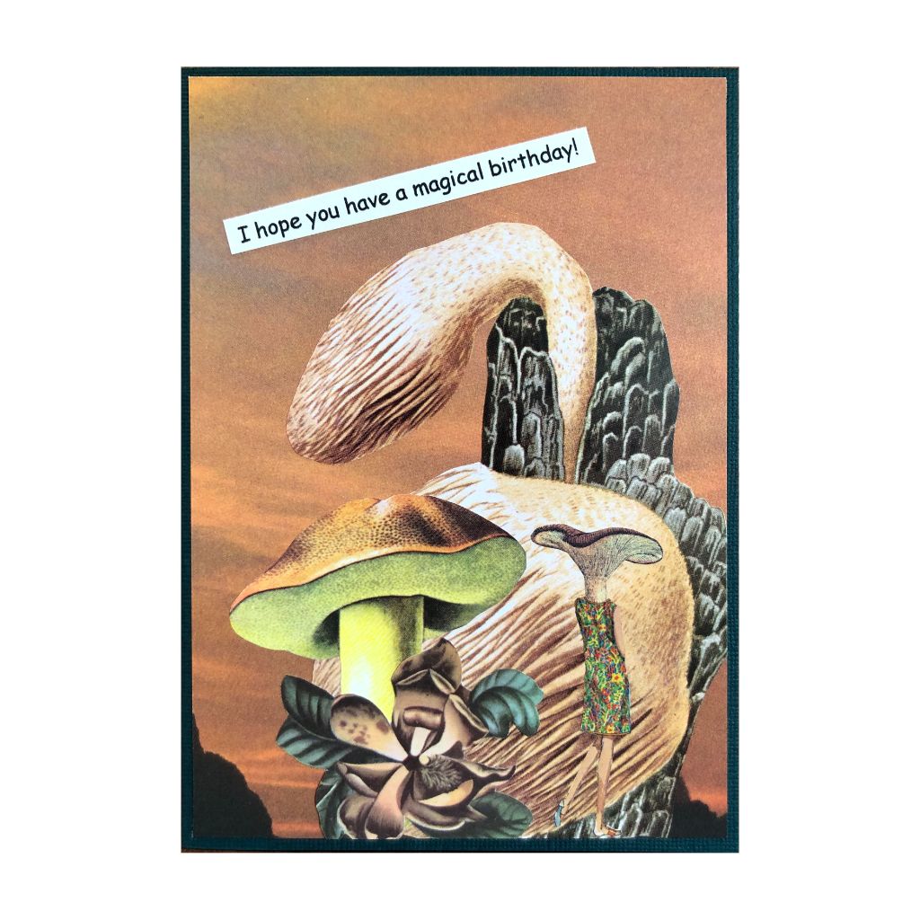 Magical Mushroom Birthday -  Collage Card